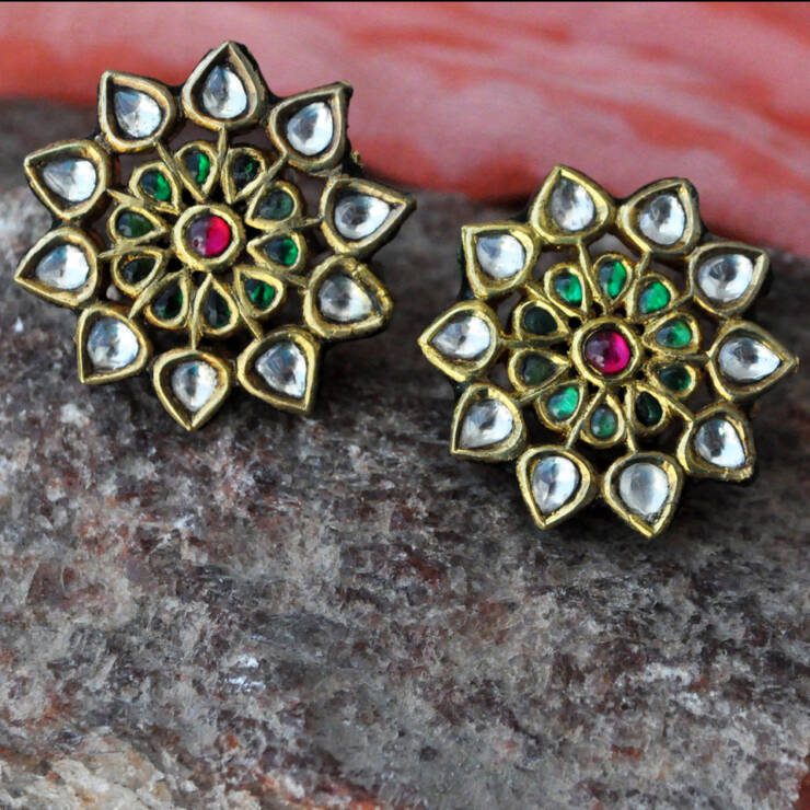 KMN 112 - Diamond Polki Studs