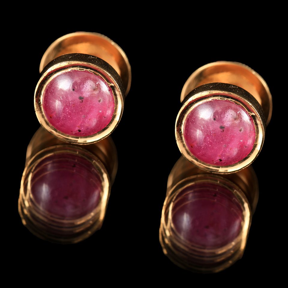 KMN 119 - Solitaire Ruby Earrings
