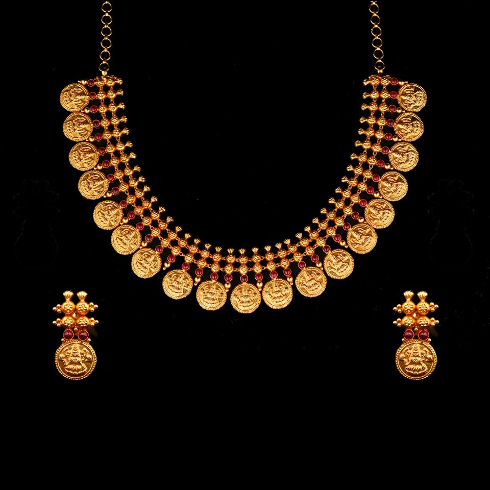 KMN 175 - Antique Lakshmi Kaasu Maalai