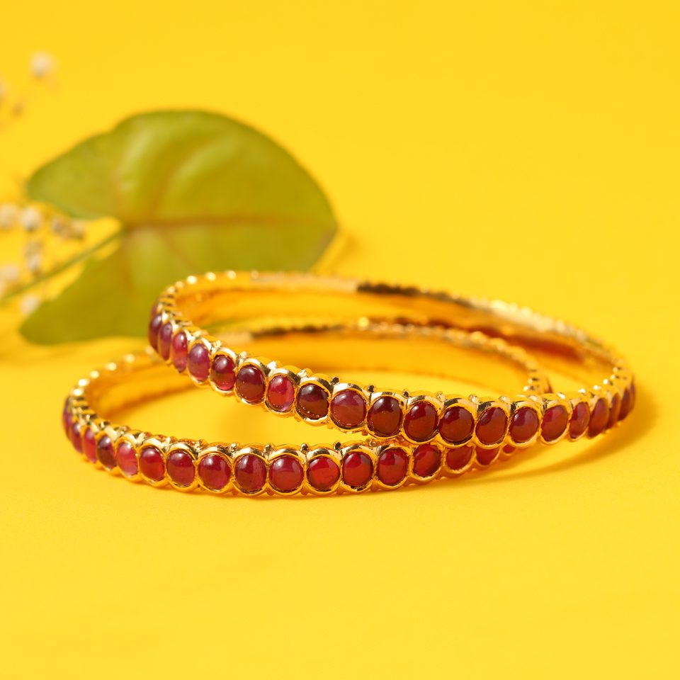 KMN 187 - Solitaire Ruby Bangle