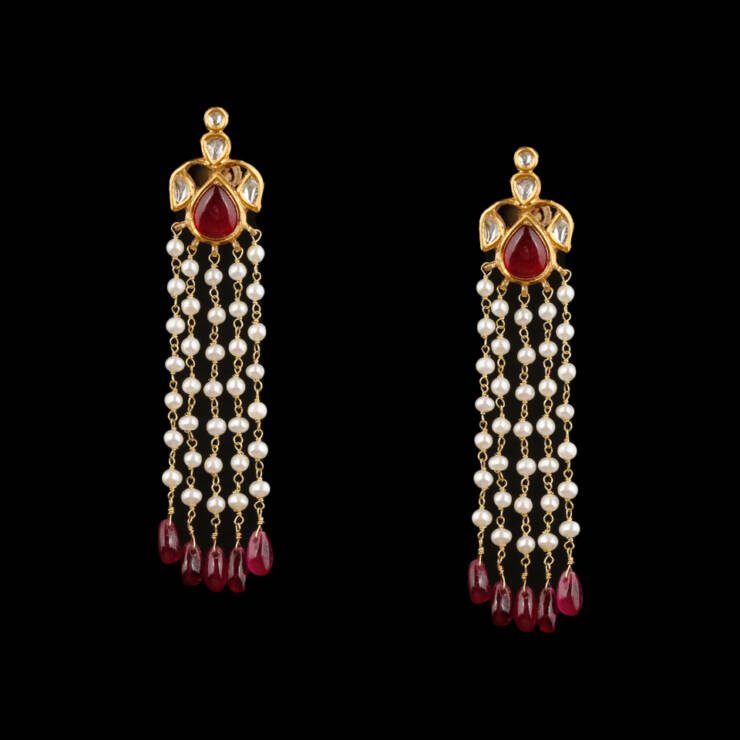KMN 210 - Ruby Earring Danglers