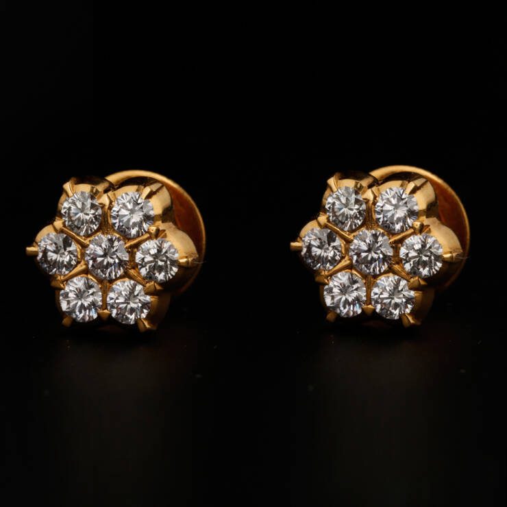 KMN 219 - Contemporary Seven Stone Diamond Earring Collection