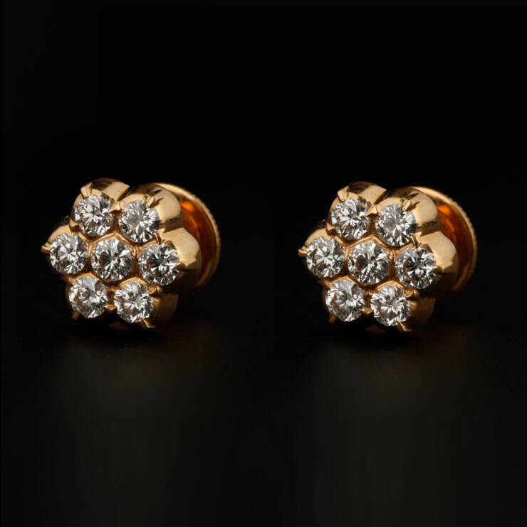 KMN 222 - Contemporary Seven Stone Diamond Earring Collection