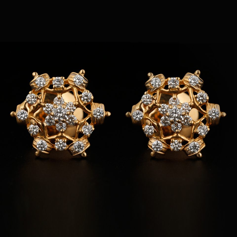 KMN 229 - Delicate Open Setting Diamond Earring
