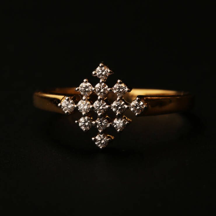 KMN 251 - Geometric Diamond Ring