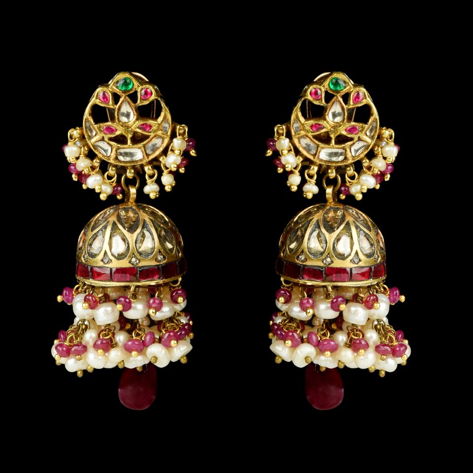 KMN 256 - Mesmerising Jadau Ruby Jhumka