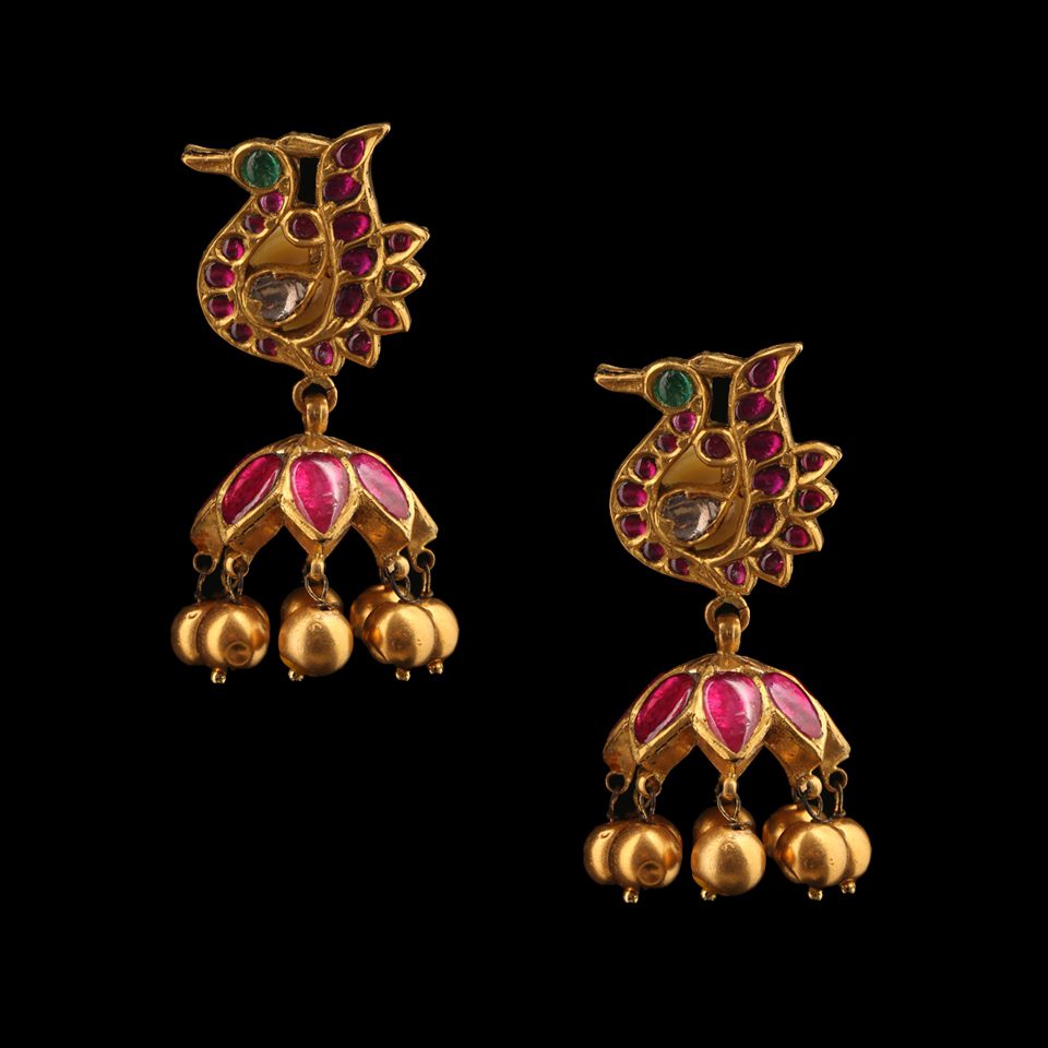 KMN 261 - Heirloom Ruby Jhumka