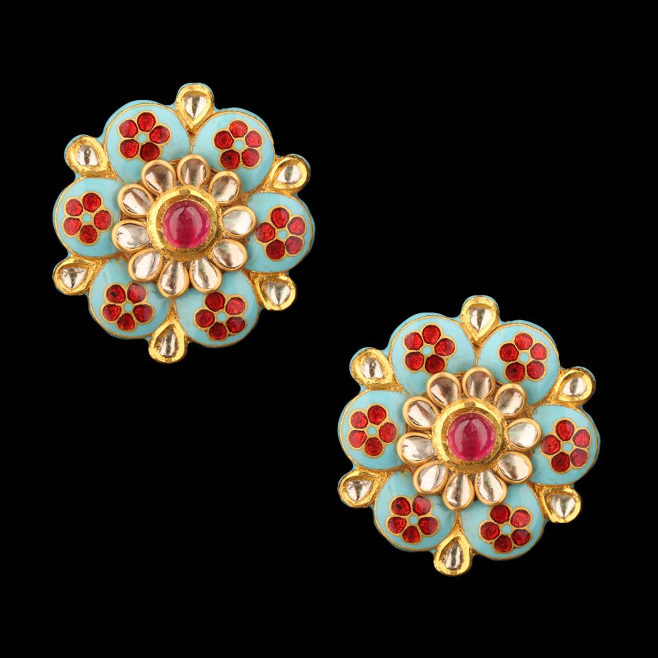 KMN 263 - Mesmerising Meenakari Uncut Stud