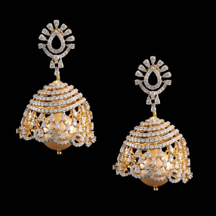 KMN 279 - Contemporary Diamond Jhumka