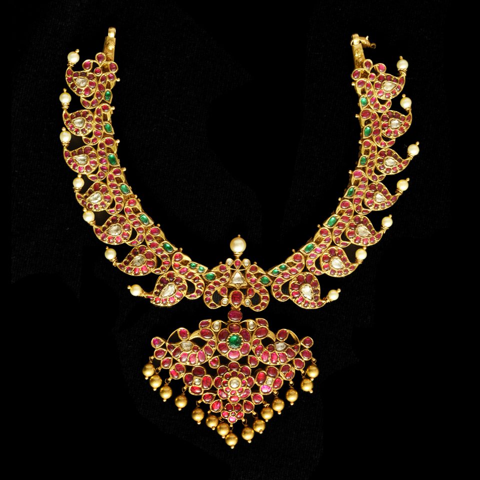 KMN 297 - Antique Ruby Mango Necklace